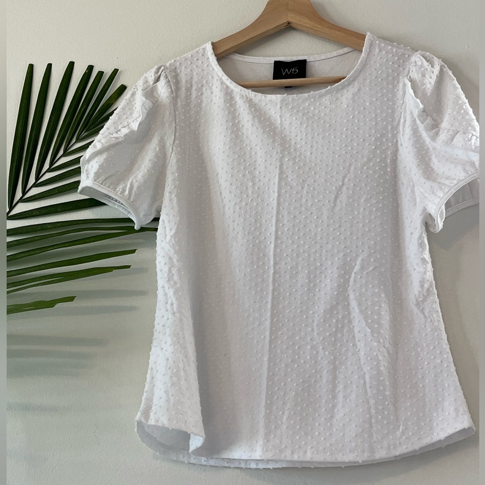 White dotted blouse